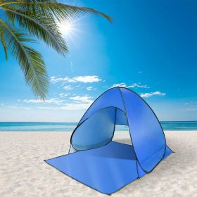 Pop-up Beach Tent, Sunshade, UV-proof Automatic Waterproof Tent For 2-3 People, With Mesh Window Storage Bag, Suitable For Outdoor Beach, Camping (Color: Blue)