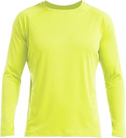 Men's Long Sleeve Shirts Lightweight UPF 50+ Sun Protection SPF Outdoor T-Shirts Fishing Hiking Running Tee Tops (Color: Bshirt-yellow, size: )